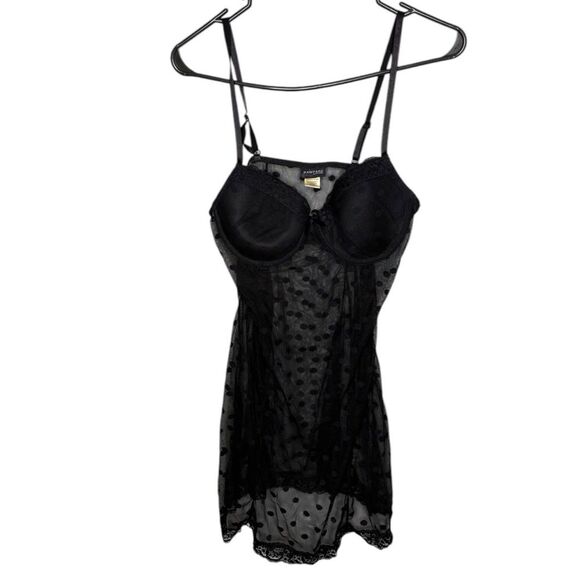 Rampage intimates black  Size L Underwire Molded Cup Lingerie Nightie - Picture 1 of 6